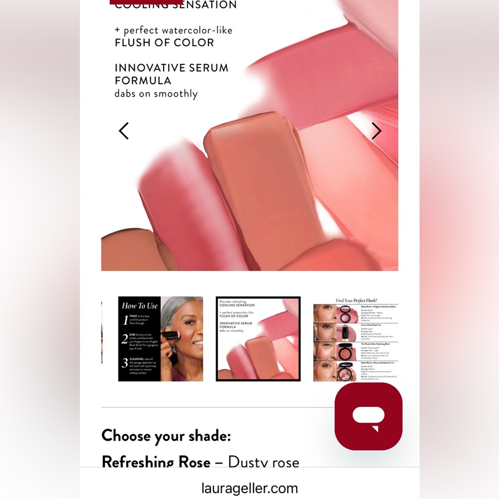 Laura Geller Serum blush Cheek Tint FARD A JOUES (Shade Refreshing 🌹 - Picture 6 of 13